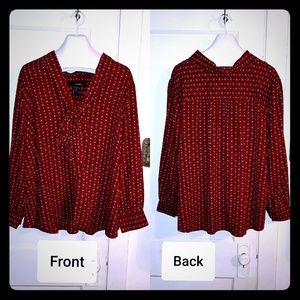 Long Sleeve Bow Blouse by Roman's